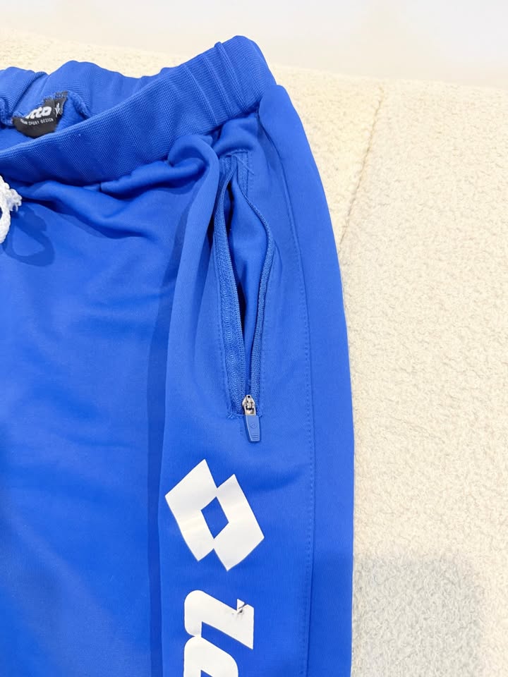 Vintage Lotto Italian Sport Design Track Pants — XL / W32–34 | Royal Blue & White