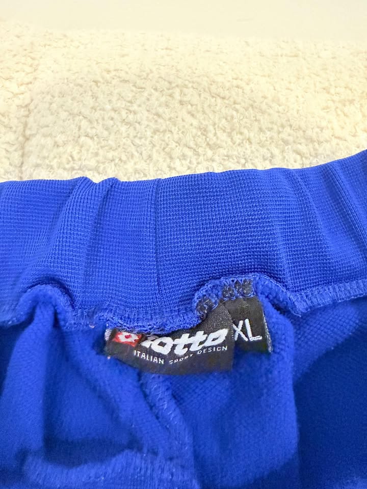Vintage Lotto Italian Sport Design Track Pants — XL / W32–34 | Royal Blue & White