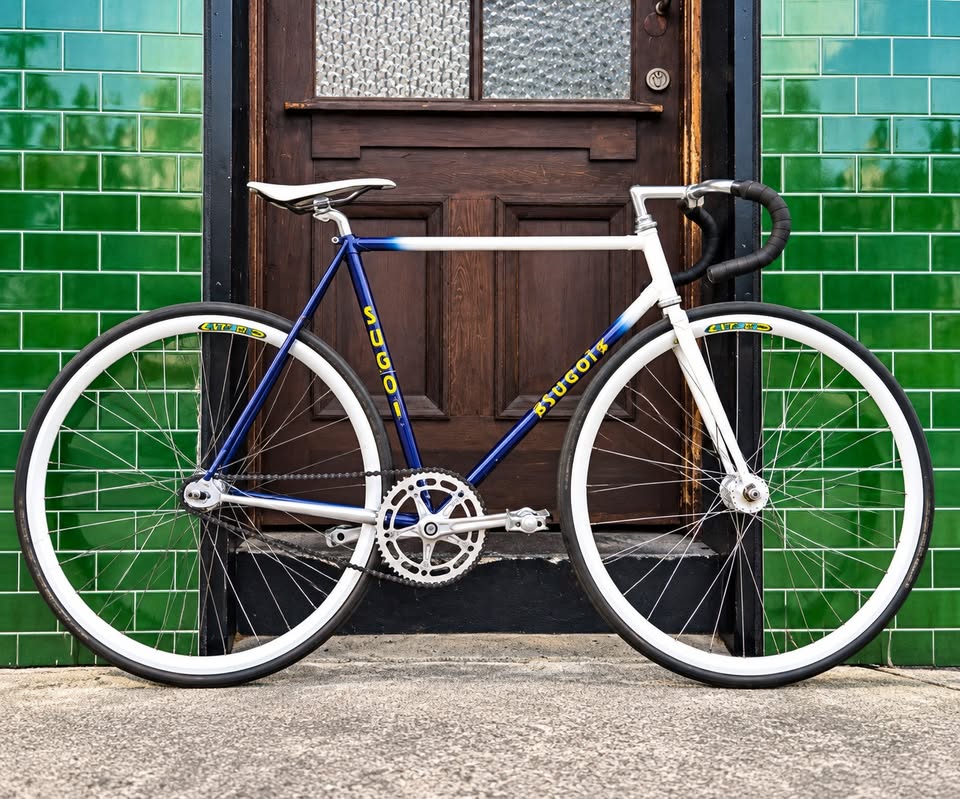 Vintage Sugoi Fixed-Gear Track Bike — 54cm | Australian-Made Steel | Cinelli, Sugino, Mavic CXP14