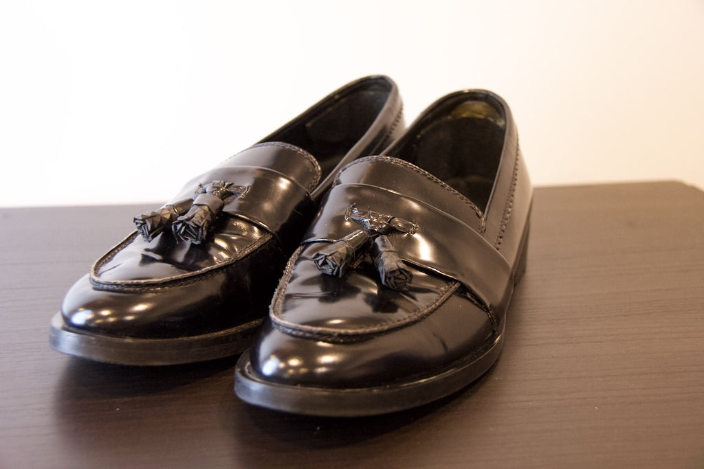 Vintage Edward Meller — Black Patent Tassel Loafers | EU 41 / US 8