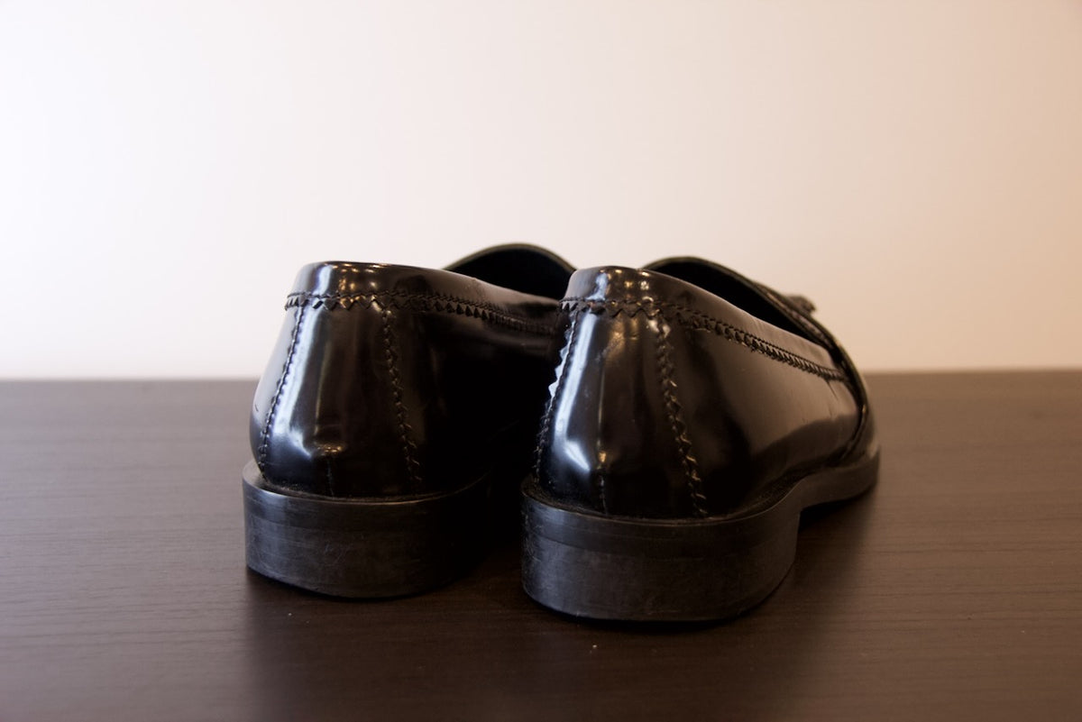 Vintage Edward Meller — Black Patent Tassel Loafers | EU 41 / US 8